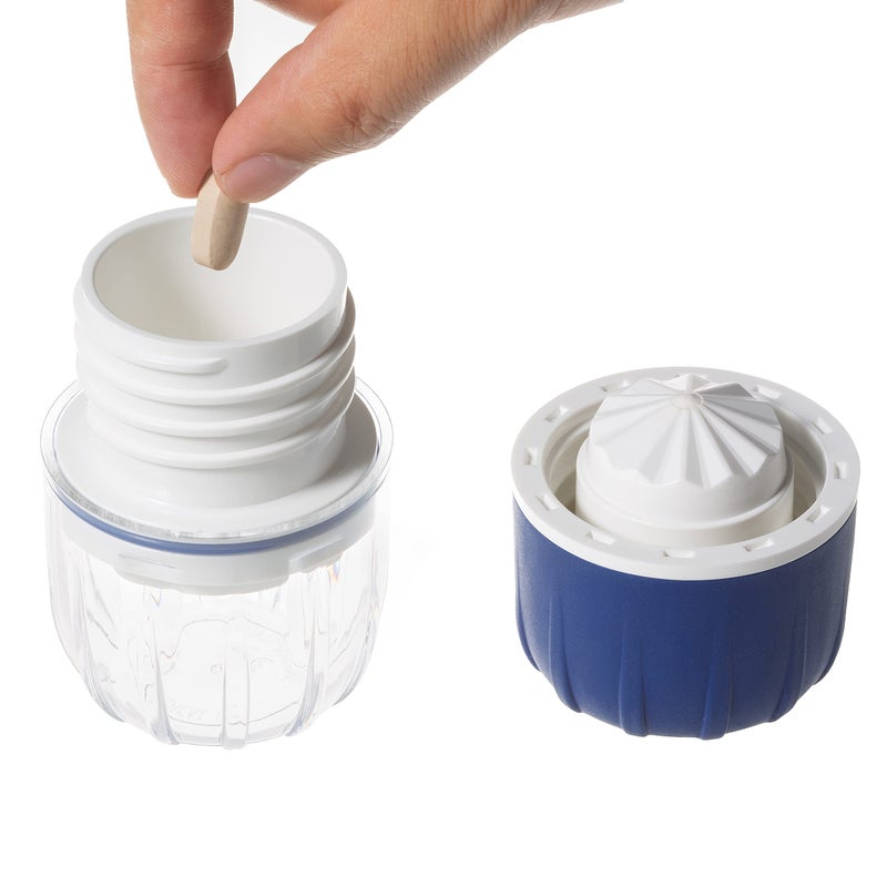MAXGRIND Pill Crusher and Pill Grinder - Pill Crusher for Small or Large Pills and Vitamins to Fine Powder, Pill Pulverizer Grinder, Medicine Grinder with Medicine Cup, Pill Storage (Blue) - Image 5